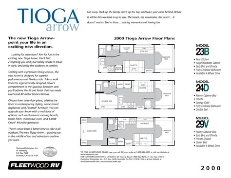 and indooroutdoor stereo with AMFMAUX. . Fleetwood tioga floor plans